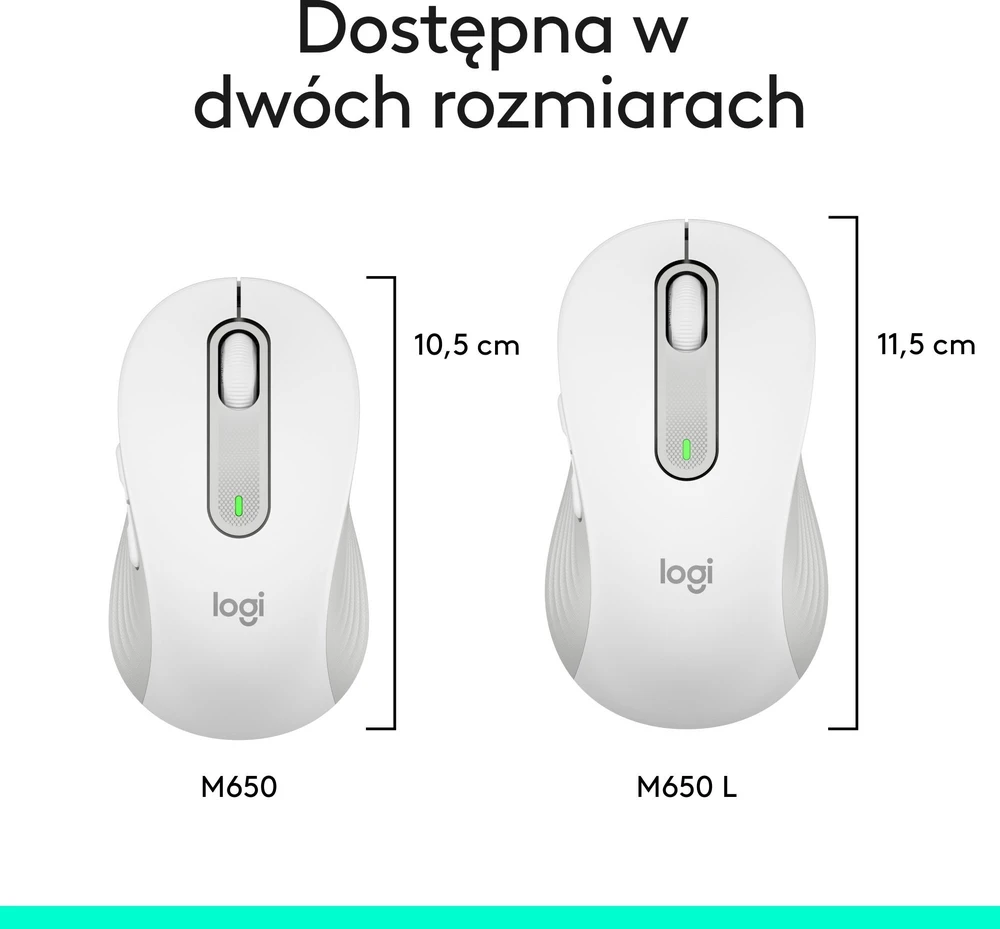 Belaidė pelė Logitech Signature M650, balta