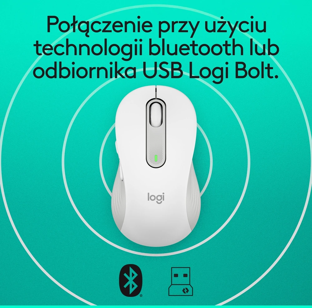 Belaidė pelė Logitech Signature M650, balta