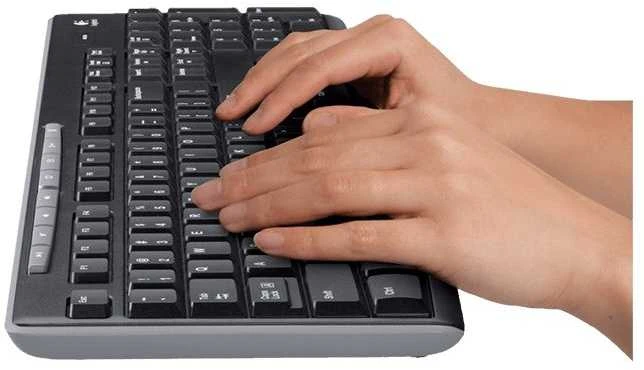 Belaidis klaviatūros ir pelės rinkinys Logitech MK270, Čekų išdėstymas