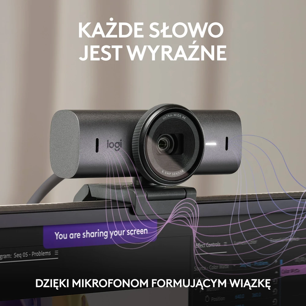 Logitech MX Brio 4K Ultra HD internetinė kamera, spalva: grafito (960-001559)