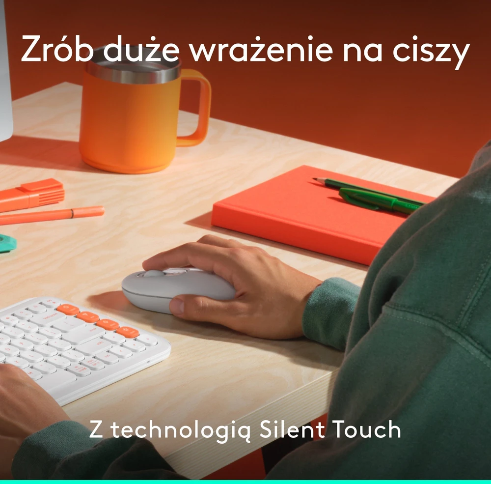 LOGITECH POP pelė su jaustukais - OFF-Baltas - BT - EMEA28i-935 - FY25,TERRA