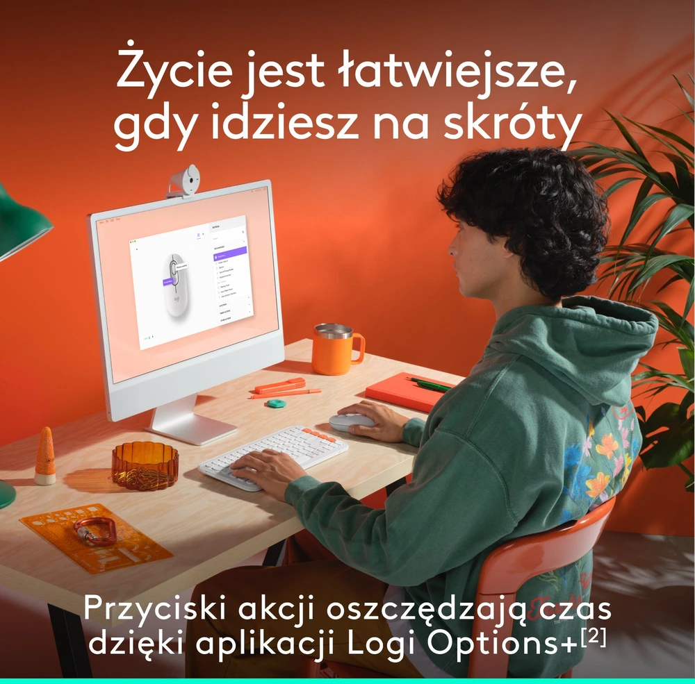 LOGITECH POP pelė su jaustukais - OFF-Baltas - BT - EMEA28i-935 - FY25,TERRA