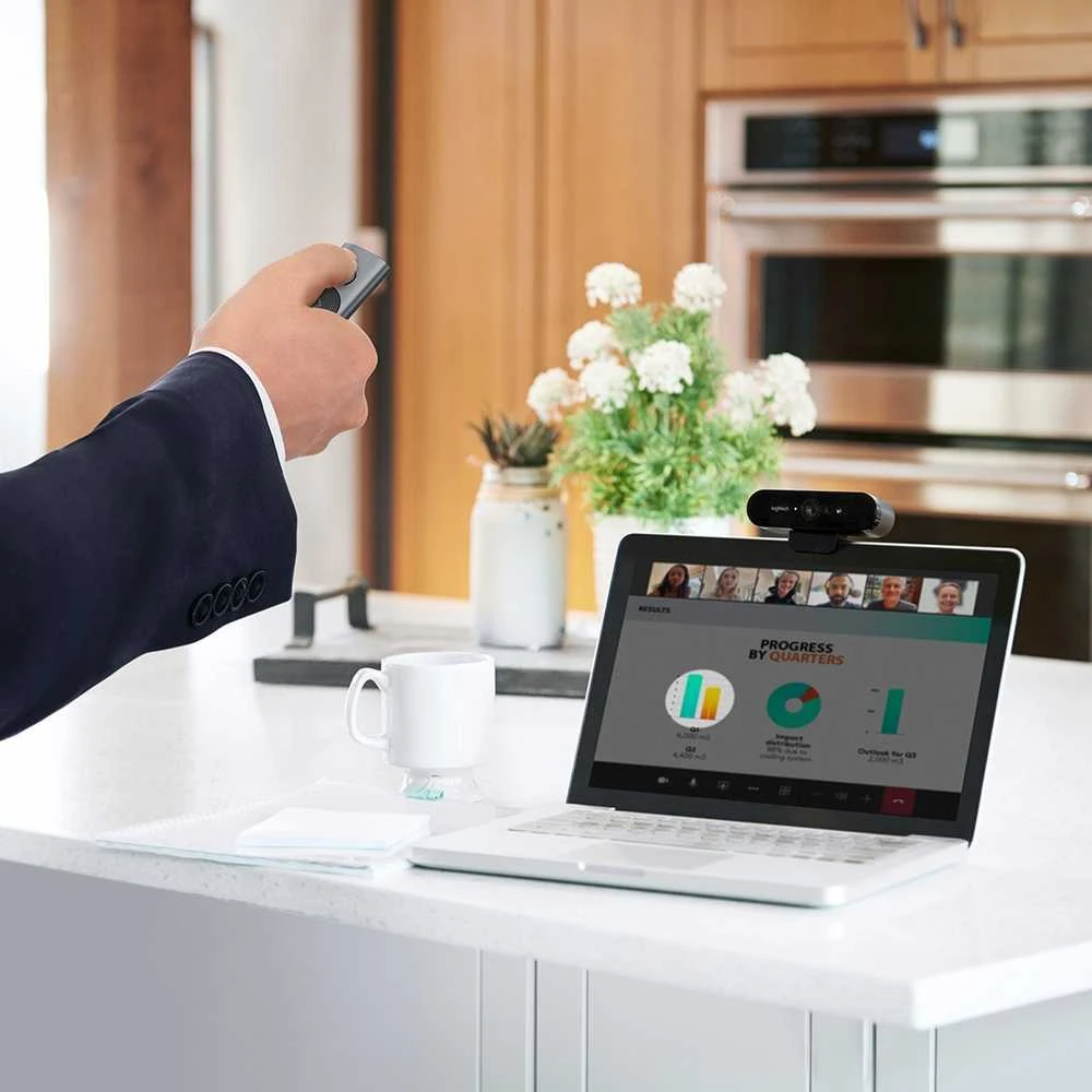 Logitech Spotlight belaidis valdymo pultas pristatymams Bluetooth/RF Auksas
