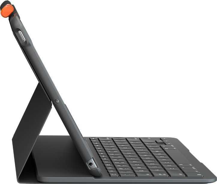 Logitech PLONAS DĖKLAS „IPAD 7“ IR „8“ KARTOS GRAFITO SPALVOS – CH CENTRAL