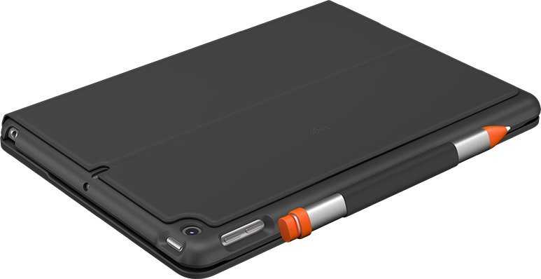 Logitech PLONAS DĖKLAS „IPAD 7“ IR „8“ KARTOS GRAFITO SPALVOS – CH CENTRAL