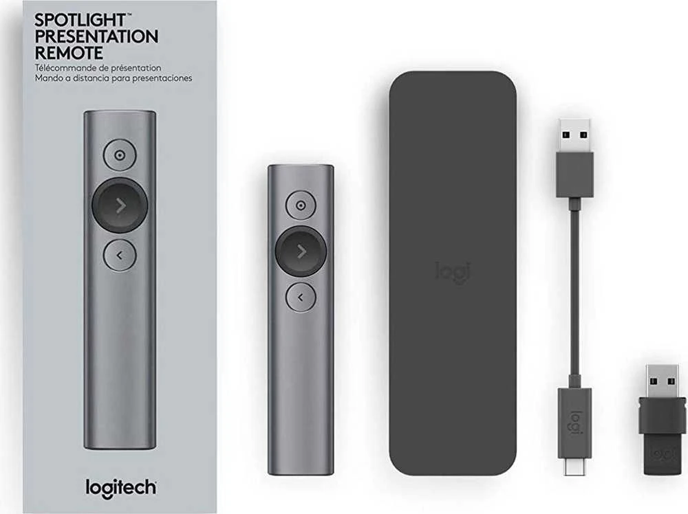 „Logitech Spotlight“ pristatymo nuotolinio valdymo pultas Pilka (910-004861)