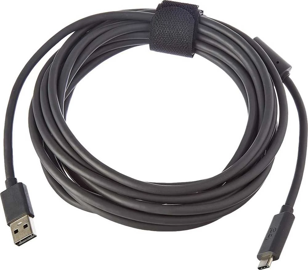 „Logitech“ USB-A – USB-C USB kabelis 5 m juodas (993-001391)