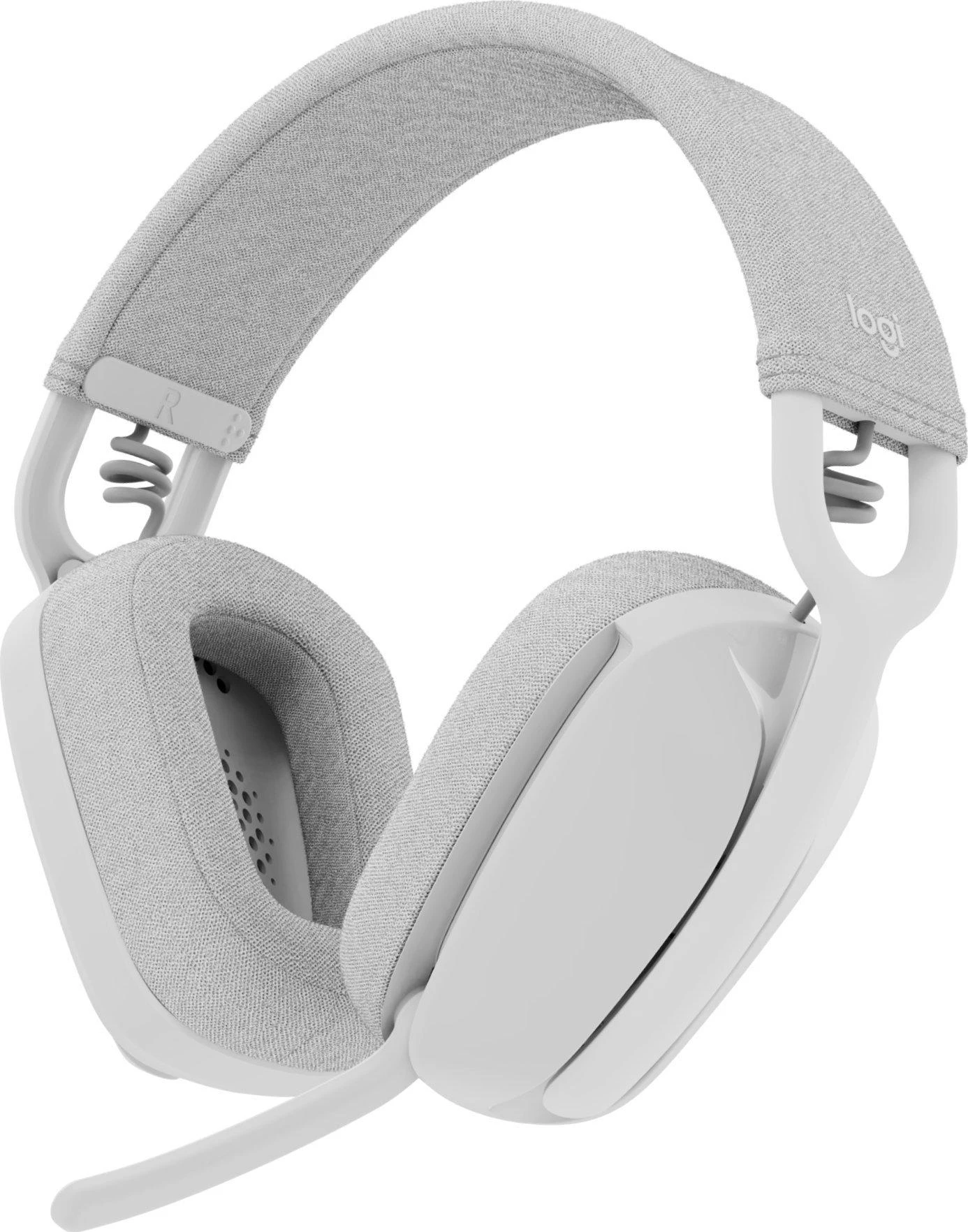Logitech Zone Vibe 100 šviesios ausinės su mikrofonu