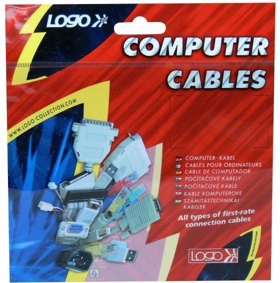 Logo USB kabelis (2.0), USB A M - 14-pin M, 1.8m, juoda, blister, FUJI, EOL