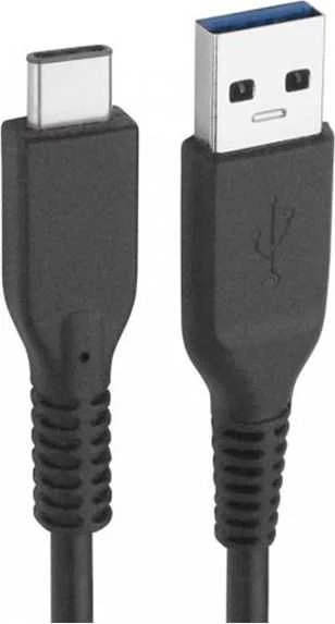 Logo USB kabelis (2.0), USB A M - USB C (M), 1m, juoda