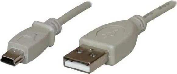 Logo USB kabelis (2.0), USB A M - miniUSB (M), 1.8m, juoda, cena za 1 vnt.