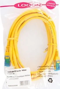 LOGON LOGON TCR55SS200Y kabelis sieciowy Geltonas 20 m Cat5e SF/UTP (S-FTP)