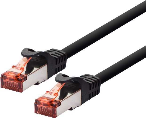 LOGON TCF66F200BL Juodas tinklo kabelis 20 m Cat6a U/UTP (UTP)