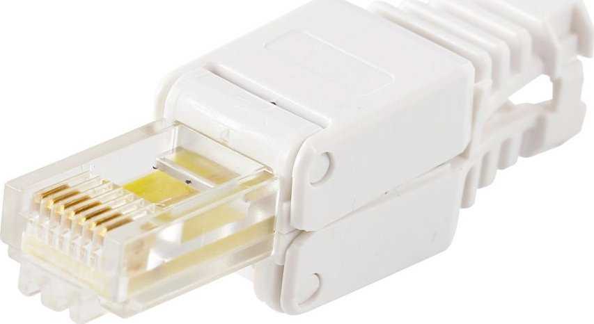 LOGON TWP8P8TP wtyczka RJ-45 Permatomas, Baltas, Geltonas