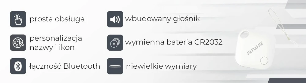 Raktų pakabukas Aiwa LOKALIZATOR AIWA AT-ITAG100