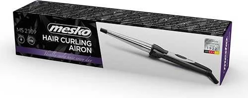 Mesko | Conical Hair Curling Iron | MS 2109 | Garantija 24 mėn. | Ceramic heating system | Barrel diameter 13-25 mm | 40 W | Nerūdijantis plienas/Juodas