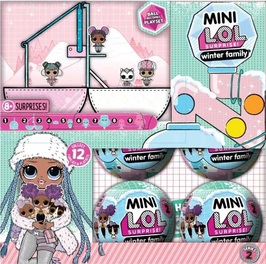 L.O.L Surprise Mini L.O.L. Stebina žiemos šeimos nustatytas žiemos kamuolys su lėlėmis ZA5127