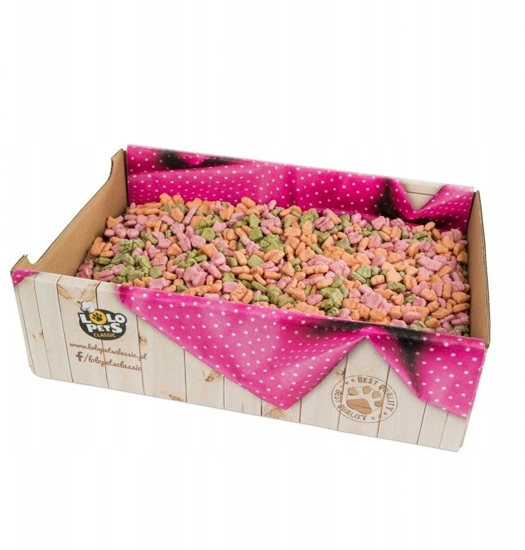 Lolo Pets Classic Sausainiai šunims mini mix gyvūnėliai daržoviniai dėžutėje 2kg