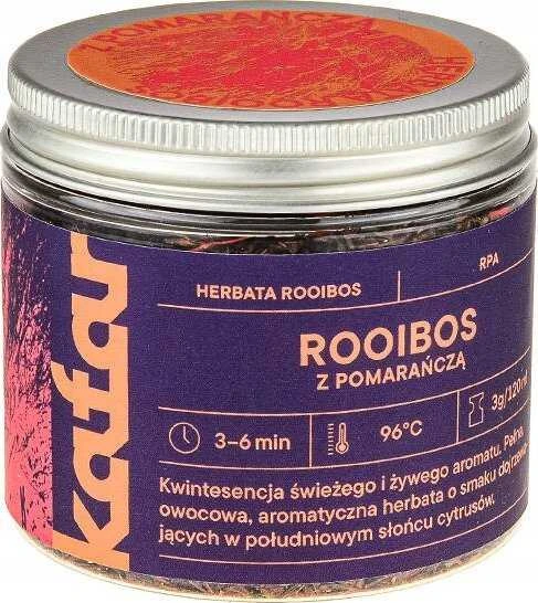Rooibos arbata su apelsinais stikliniame indelyje