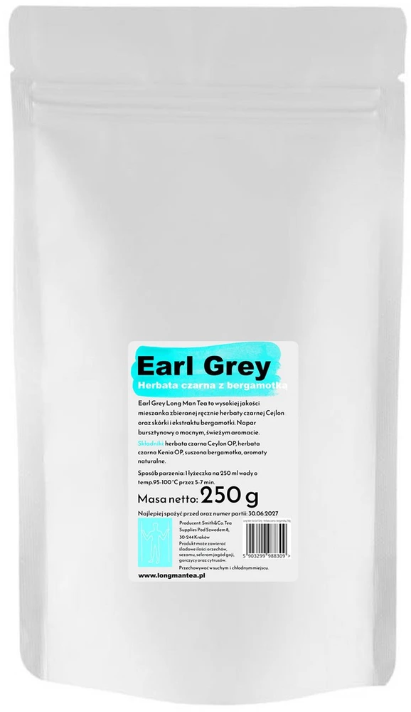 Long Man Tea Earl Grey pakuotės priekinė dalis