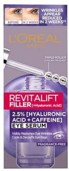 L'Oreal Innovation Revitalift Filler Eye Serum paakių serumas, 20 ml