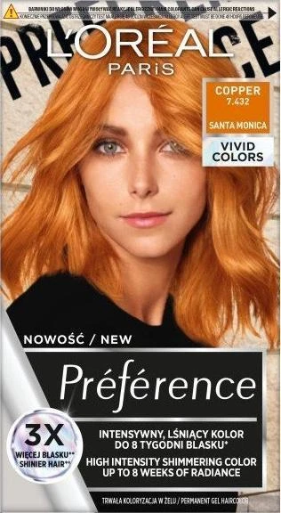 L'Oreal plaukų dažai 7.432 Cooper pakuotė