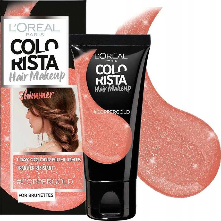 L'Oreal Paris Colorista plaukų makiažas pusiau nuolatiniai plaukų dažai #ROSEGOLDHAIR, 30 ml