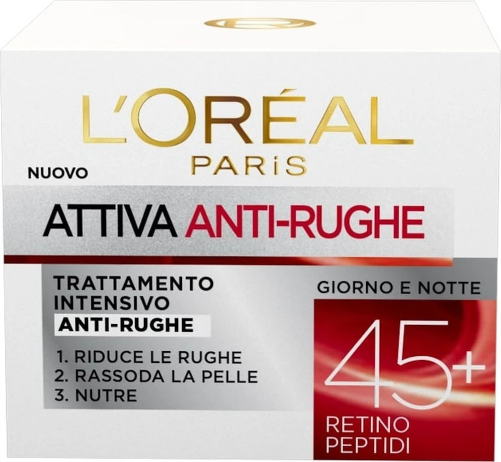 „L'Oreal Paris Wrinkle Expert 45+ Hydrating Day & Night“ drėkinamasis veido kremas nuo raukšlių, 50 ml