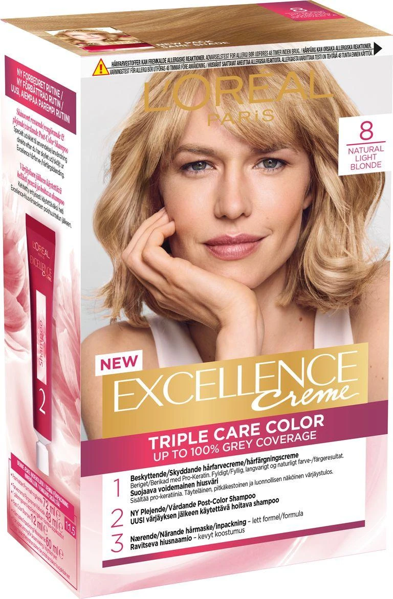 L'Oreal Excellence Creme 8 dažų pakuotė