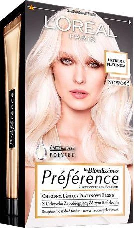 L'Oreal Preference plaukų dažai Ultra Platinum pakuotė