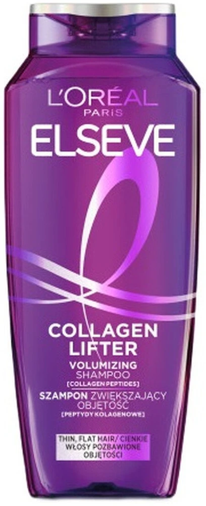 L'Oreal Elseve Collagen Lifter volume šampūnas ploniems ir apimties netekusiems plaukams 400ml