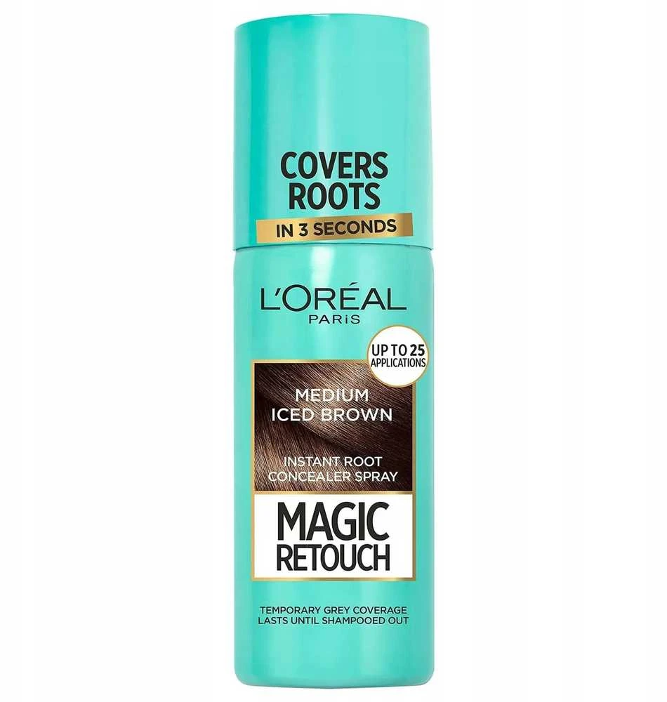 L'Oreal Paris Magic Retouch Root Touch-Up purškiklis Medium Iced Brown, 75 ml