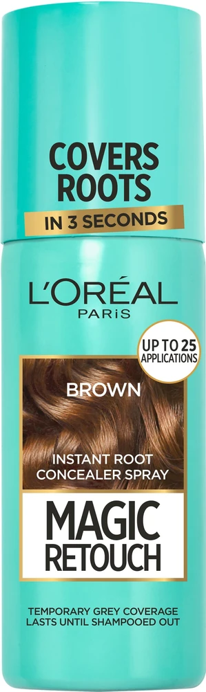 L'Oreal Paris Magic Retouch Root Touch-Up purškiklis rudas, 75 ml