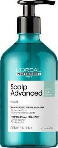 Valomasis šampūnas riebiems plaukams L‘oreal Professionnel Scalp Advanced Anti - Oiliness 500ml