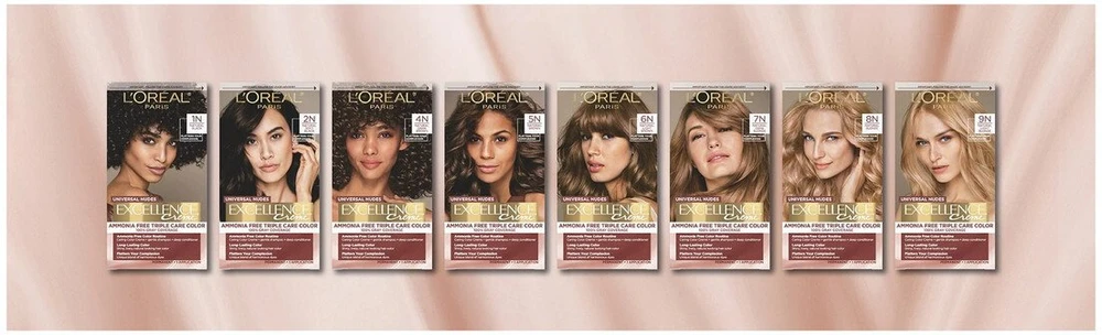 L'Oreal „Universal Nudes Excellence Creme 3U“ universalus tamsiai rudas