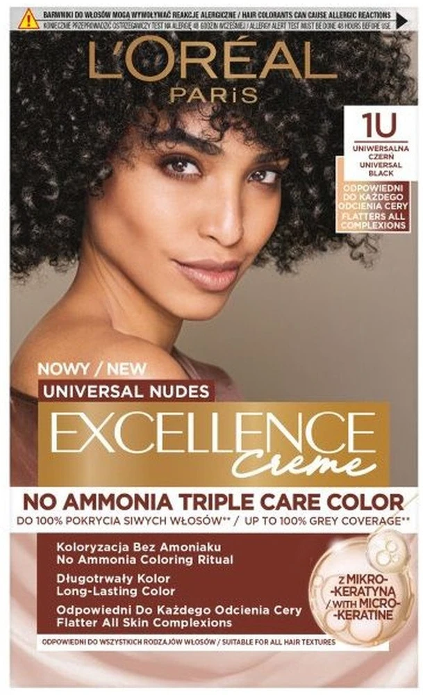 L'Oreal Universal Nudes Excellence kremas 1U Universal Juodas