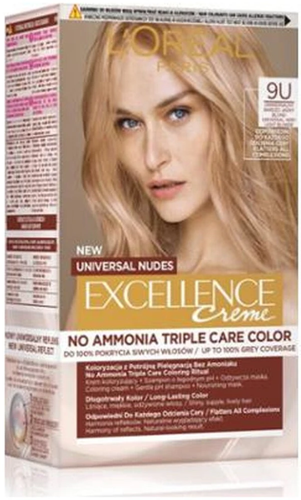 L'Oreal Universal Nudes Excellence Creme 9U Universal Labai šviesiai blondinė