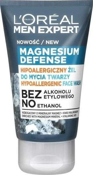 L'Oreal Paris Men Expert Magnesium Defense veido priežiūros priemonė, 100 ml