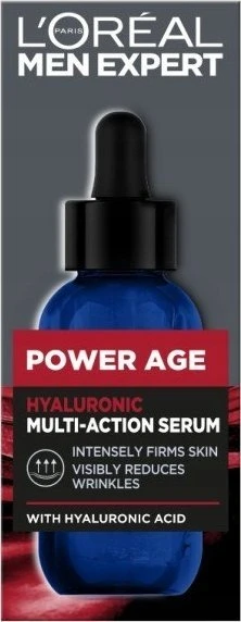 L'Oréal Paris Men Expert Power Age Hyaluronic Multi-Action serumas odos serumas vyrams, 30 ml