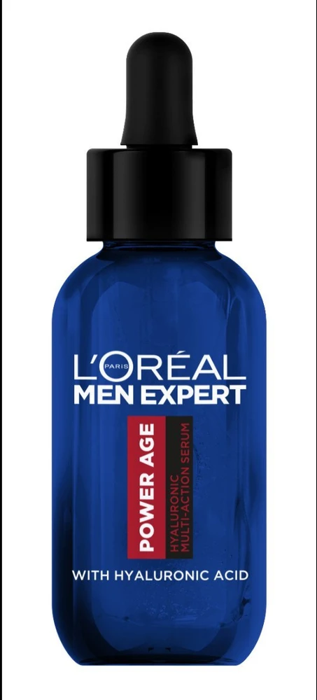 L'Oréal Paris Men Expert Power Age Hyaluronic Multi-Action serumas odos serumas vyrams, 30 ml