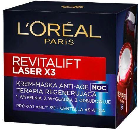 L'oreal Revitalift Laser X3 naktinis kremas-kaukė 50ml