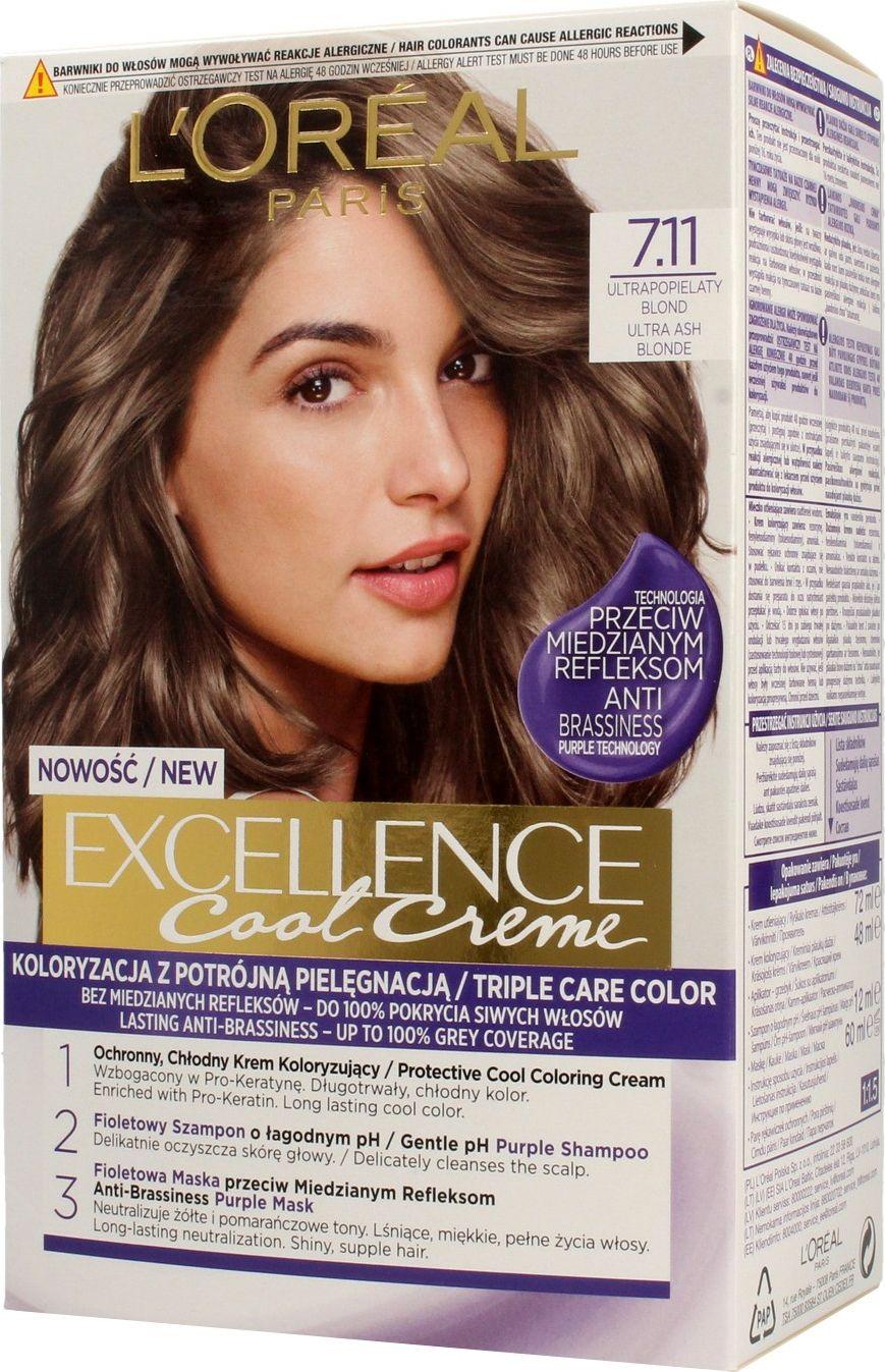 L'Oreal Paris Excellence Cool Creme 7.11 Ultrapopielaty Blond