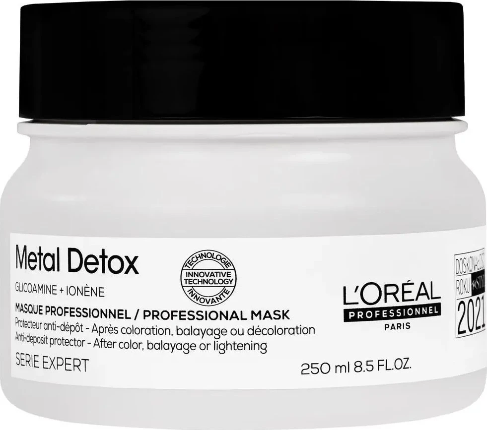 L’Oreal Paris L'OREAL PROFESSIONNEL_Metal Detox Mask plaukų apsauginė kaukė po dažymo procedūros 250ml