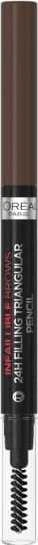 L'Oréal Paris Infaillible Brows 24H Filling Triangular Pieštukas Eyebrow Pieštukas moterims, 1 ml