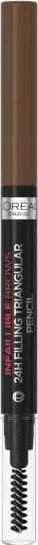 L'Oréal Paris Infaillible Brows 24H Filling Triangular Pieštukas Eyebrow Pieštukas moterims, 1 ml