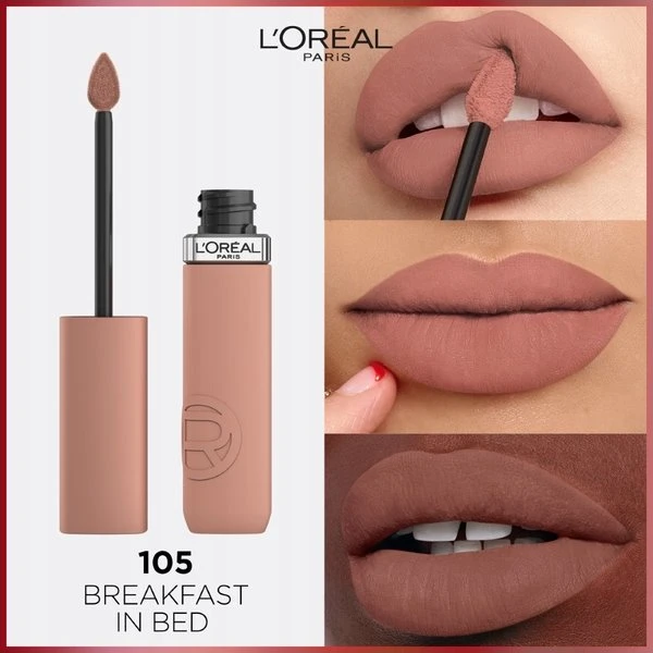 L'OREAL_Infaillible Matte Resistance matiniai lūpų dažai 105 Breakfest In Bed 5ml