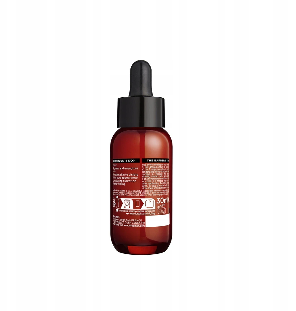 L'Oreal Paris Men Expert Barber Club Flash Repair Serum veido serumas po skutimosi vyrams, 30 ml