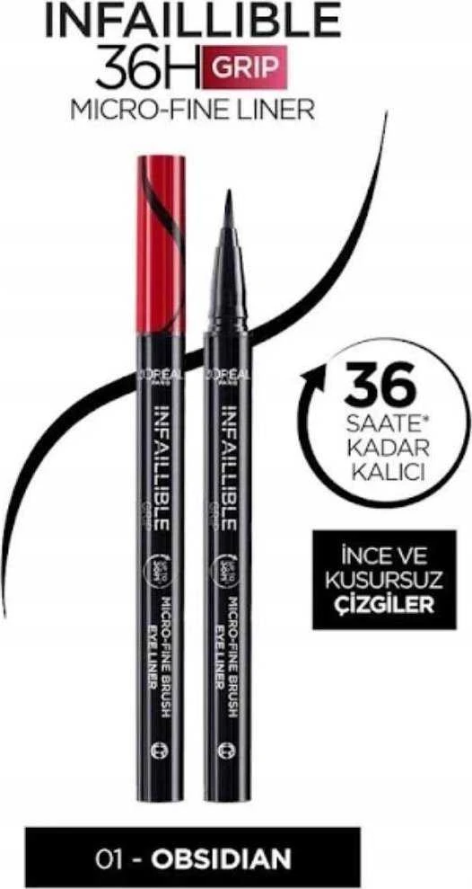 L'Oréal Paris Infaillible Grip 36H Micro-Fine Eye Liner Eye Line moterims, 0,4 g