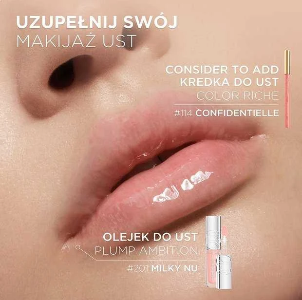 L'Oréal Paris Plump Ambition Hyaluron Lip Oil lūpų aliejus