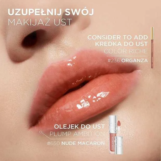 L'Oréal Paris Plump Ambition Hyaluron Lip Oil lūpų aliejus
